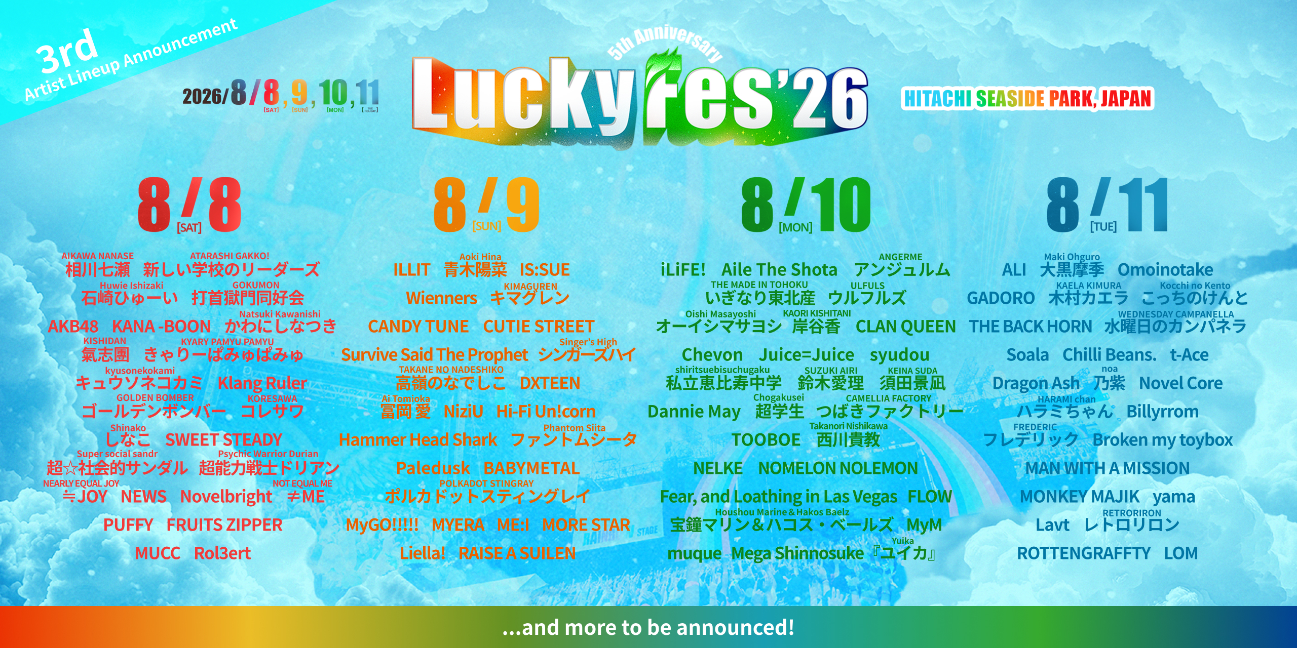 LuckyFes'26 3rd Lineup Announcement
